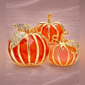 Pumpkin Gold Orange Brooch